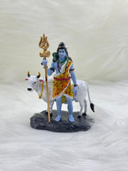 Mahadev with Nandi – Handcrafted Resin Art Idol