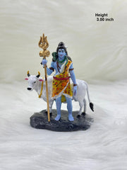 Mahadev with Nandi – Handcrafted Resin Art Idol