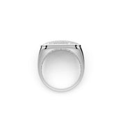 Myra Luxe 925 Silver Diamond-Dust Men’s Ring