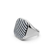 Sterling Regal Noir Stripe Ring – 925 Silver