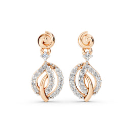 Aarvi Twirl Shine 925 Silver Earrings