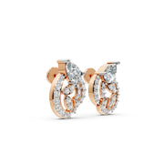 Celeste Twirl Diamond 925 Silver Earrings