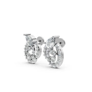 Celeste Twirl Diamond 925 Silver Earrings