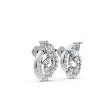 Celeste Twirl Diamond 925 Silver Earrings