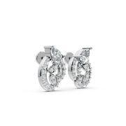Celeste Twirl Diamond 925 Silver Earrings