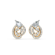 Celeste Twirl Diamond 925 Silver Earrings