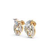Celeste Twirl Diamond 925 Silver Earrings
