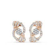 Radiant Floral Swirl 925 Silver Earrings