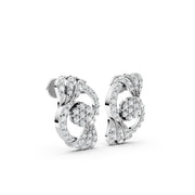 Radiant Floral Swirl 925 Silver Earrings