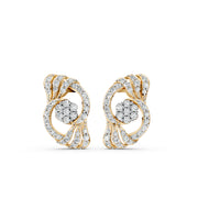 Radiant Floral Swirl 925 Silver Earrings