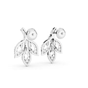 Leaf Cascade 925 Silver Earrings