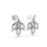 Leaf Cascade 925 Silver Earrings