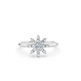 Snowflake Radiance Diamond-Cut Ring