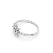 Snowflake Radiance Diamond-Cut Ring