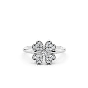 Four-Leaf Clover 925 Sterling Silver Ring