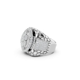 Myra Men’s 925 Sterling Silver Royal Cluster Statement Ring