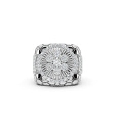Myra Men’s 925 Sterling Silver Royal Cluster Statement Ring