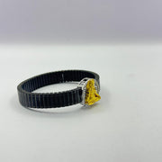 925 Sterling Silver Gold-Plated Mahadev Bracelet with Black Stretch Band