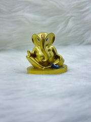 Golden Ganesha Resin Idol – Handcrafted Spiritual Décor for Home & Office