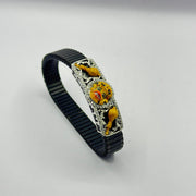 Sarangpur Hanumanji Black Beaded Bracelet with Enamel Work