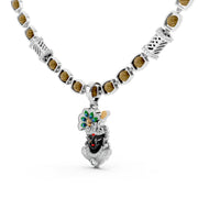 Shreenathji Divine Pendant Chain in 925 Sterling Silver | Premium Peacock Crown Design