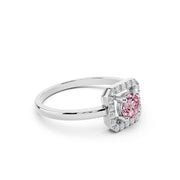925 Silver Pink Stone Halo Ring – By Myra 925 Sterling Silver Jewellery