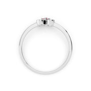 925 Silver Pink Sparkle Floral Ring – By Myra 925 Sterling Silver Jewellery