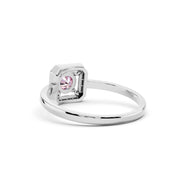 925 Silver Pink Stone Halo Ring – By Myra 925 Sterling Silver Jewellery