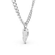 Elegant White Solitaire Pendant – 925 Sterling Silver