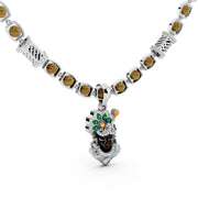 Shreenathji Divine Pendant Chain in 925 Sterling Silver | Premium Peacock Crown Design