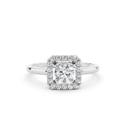 925 Silver White Stone Halo Ring – By Myra 925 Sterling Silver Jewellery