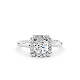 925 Silver White Stone Halo Ring – By Myra 925 Sterling Silver Jewellery