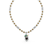 Shreenathji Divine Pendant Chain in 925 Sterling Silver | Premium Peacock Crown Design