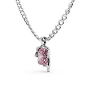 Blush Pink Solitaire Pendant – 925 Sterling Silver