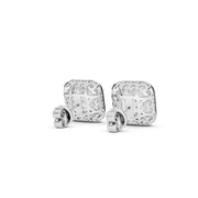 925 Silver Cushion-Cut Sparkle Stud Earrings | Myra 925 Sterling Silver Jewellery