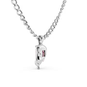 Blush Pink Solitaire Pendant – 925 Sterling Silver