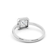 925 Silver White Stone Halo Ring – By Myra 925 Sterling Silver Jewellery