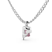 Blush Pink Solitaire Pendant – 925 Sterling Silver