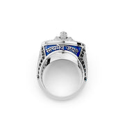 925 Sterling Silver Ashoka Lion Capital Statement Ring