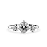 925 Sterling Silver Tirupati Balaji Black Onyx Adjustable Bracelet