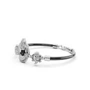 925 Sterling Silver Tirupati Balaji Black Onyx Adjustable Bracelet