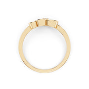 💖 925 Sterling Silver Double Heart Diamond Ring