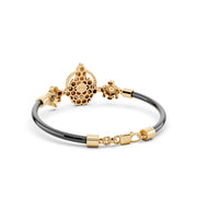 925 Sterling Silver Tirupati Balaji Black Onyx Adjustable Bracelet