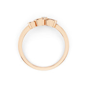 💖 925 Sterling Silver Double Heart Diamond Ring