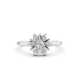 925 Silver Starburst Ring