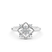 925 Silver Floral Sparkle Ring – By Myra 925 Sterling Silver Jewellery