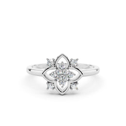 925 Silver Floral Sparkle Ring – By Myra 925 Sterling Silver Jewellery