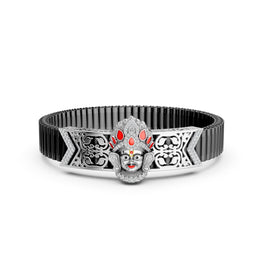 Divine Swami Face Silver Bracelet – 925 Sterling Silver