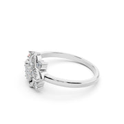 925 Silver Floral Sparkle Ring – By Myra 925 Sterling Silver Jewellery