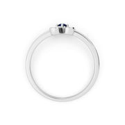 925 Silver Blue Sparkle Floral Ring – By Myra 925 Sterling Silver Jewellery